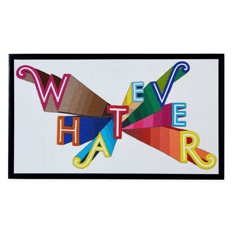   Multicolored Typography Beaded Art | Oroa.com