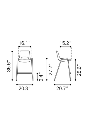   Leather Counter Stools (2) | Oroa.com