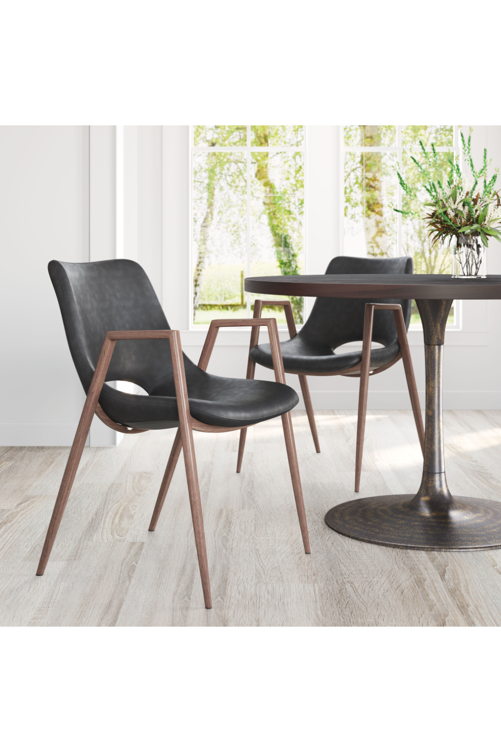   Leather Dining Chairs (2) | Oroa.com