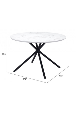   Round Marble Print Dining Table | Oroa.com