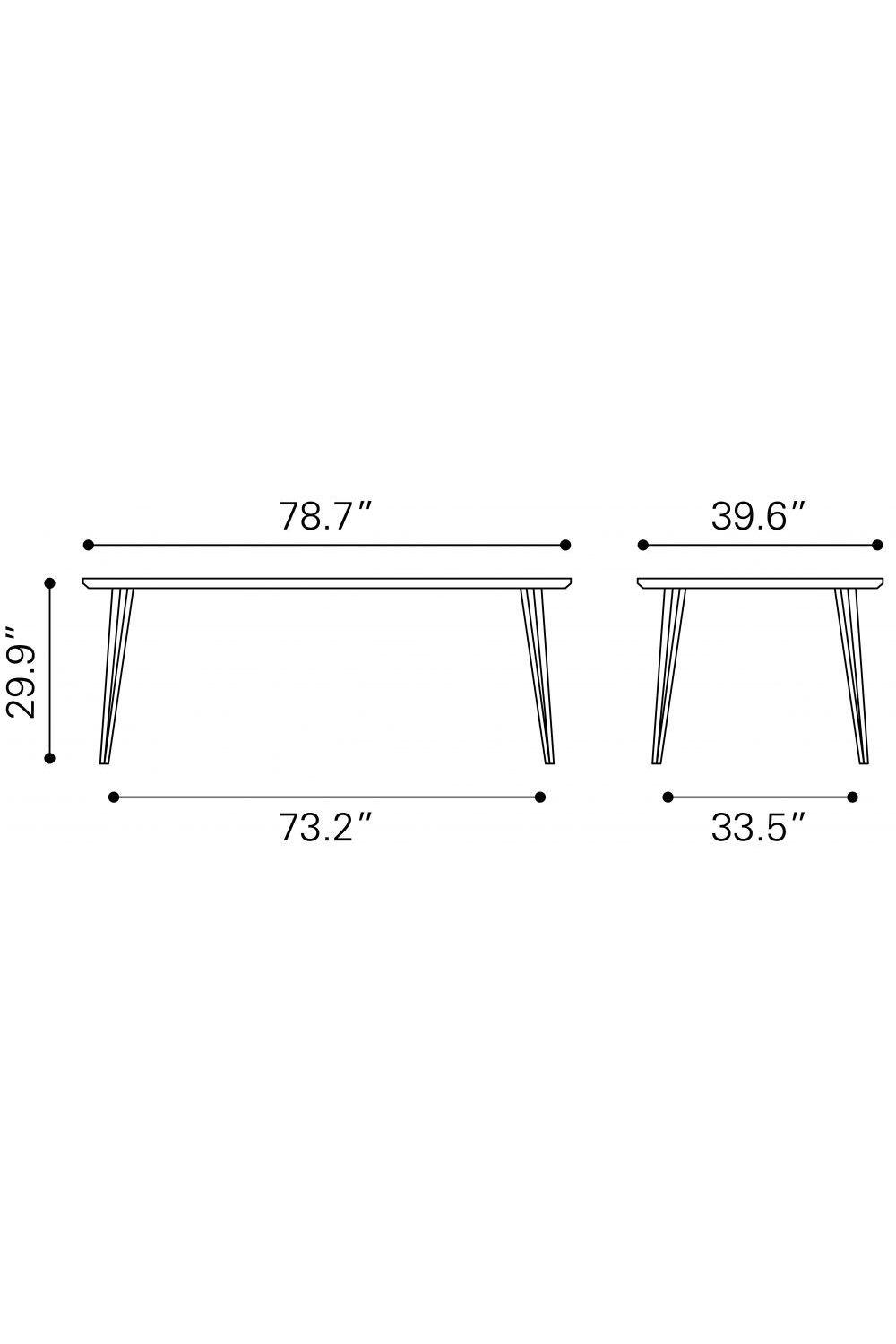   Wooden Rectangular Dining Table | Oroa.com