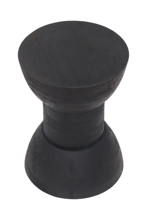   Black Wooden Hourglass Side Table | Oroa.com