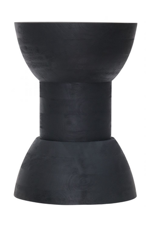   Black Wooden Hourglass Side Table | Oroa.com