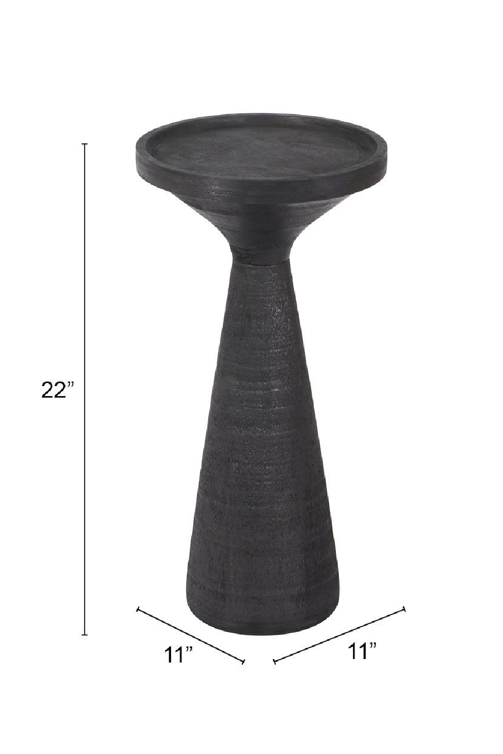   Black Minimalist Wooden Side Table | Oroa.com