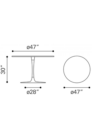   White Pedestal Dining Table | Oroa.com