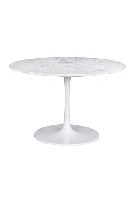   White Pedestal Dining Table | Oroa.com