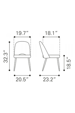   White Shearling Dining Chairs (2) | Oroa.com