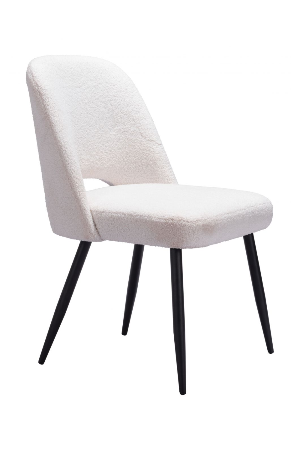   White Shearling Dining Chairs (2) | Oroa.com