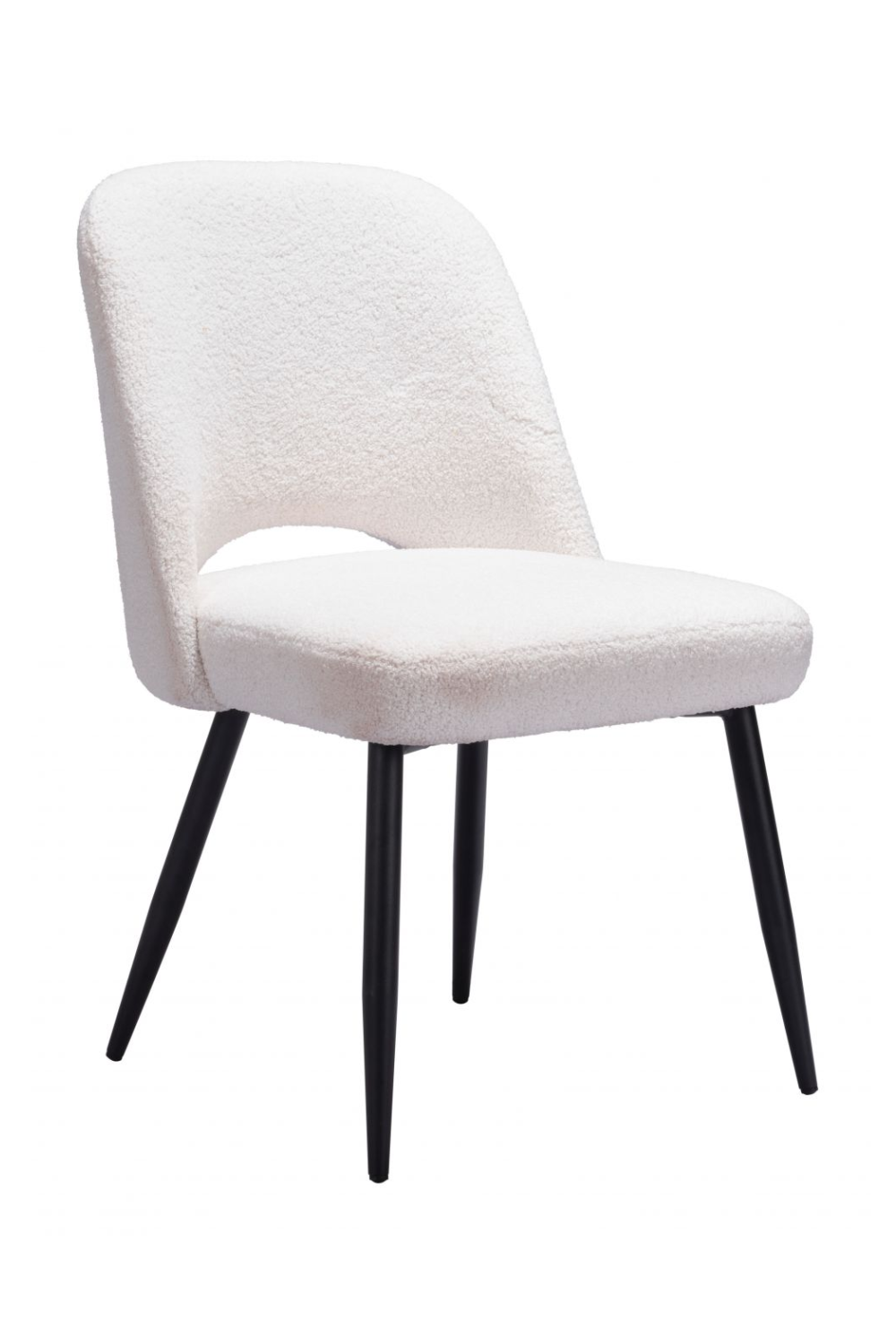   White Shearling Dining Chairs (2) | Oroa.com