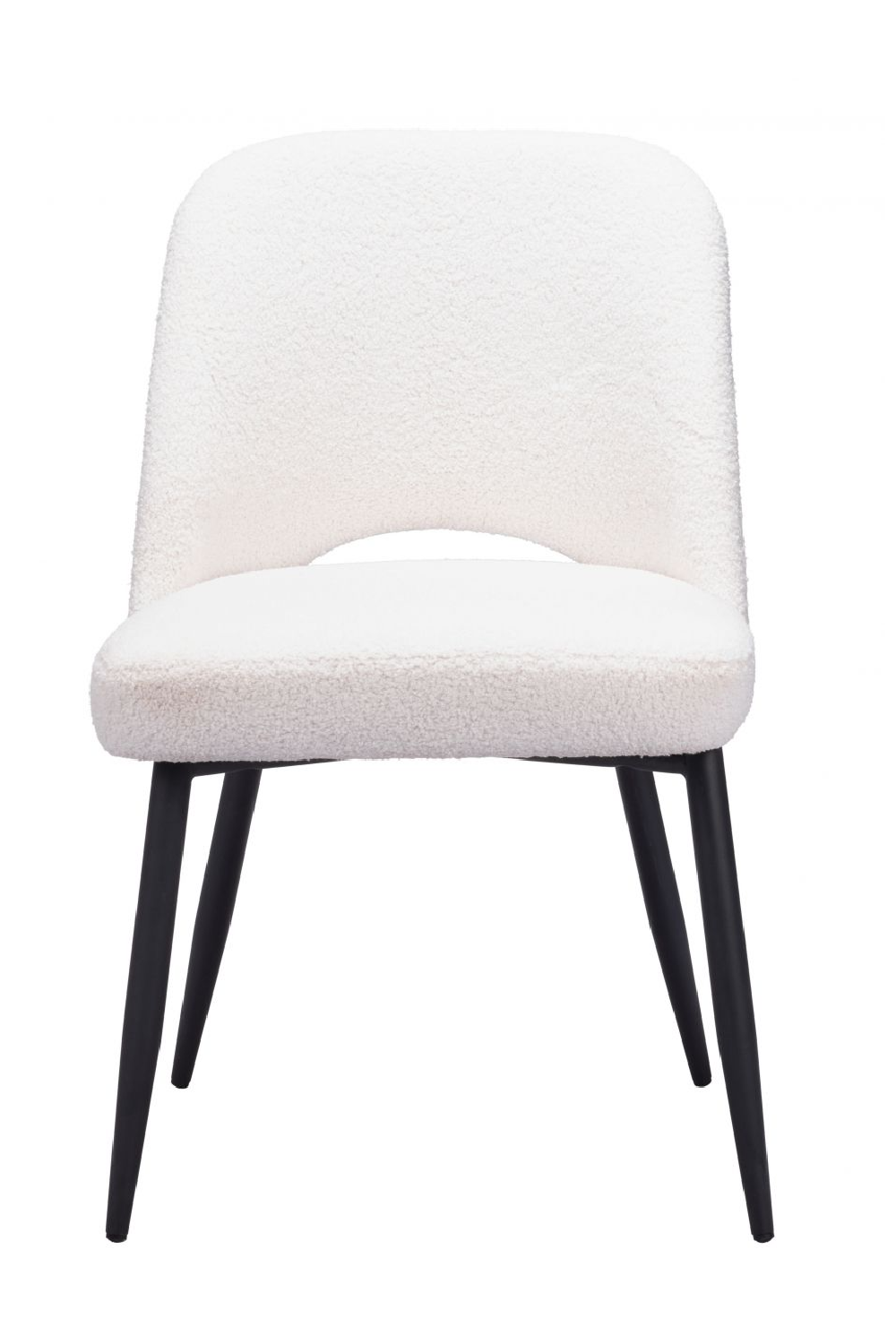   White Shearling Dining Chairs (2) | Oroa.com