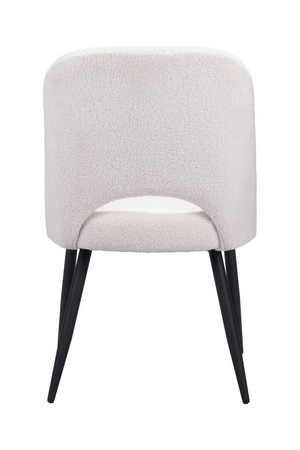   White Shearling Dining Chairs (2) | Oroa.com