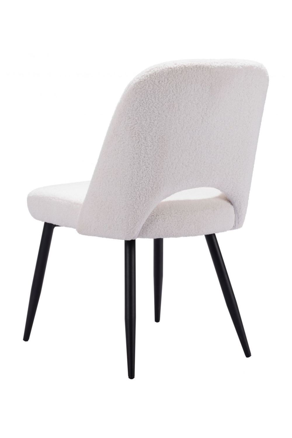   White Shearling Dining Chairs (2) | Oroa.com