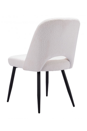   White Shearling Dining Chairs (2) | Oroa.com