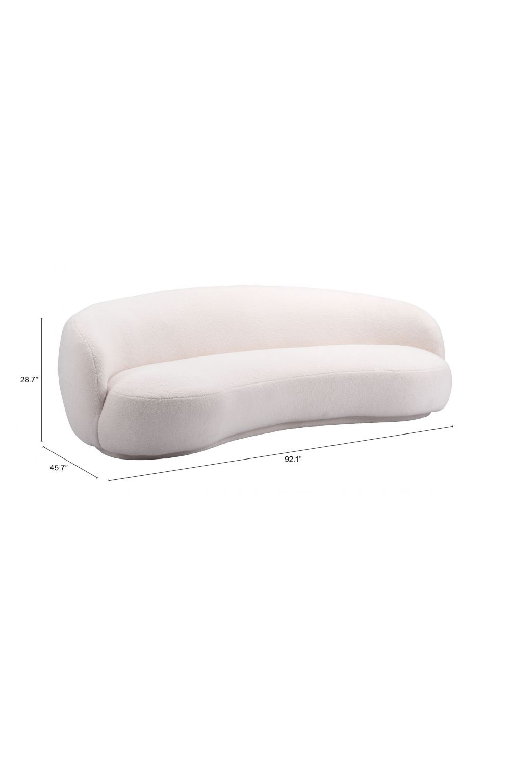   Cream Curved Sofa | Oroa.com