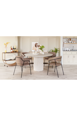   Shearling Style Dining Chairs (2) | Oroa.com
