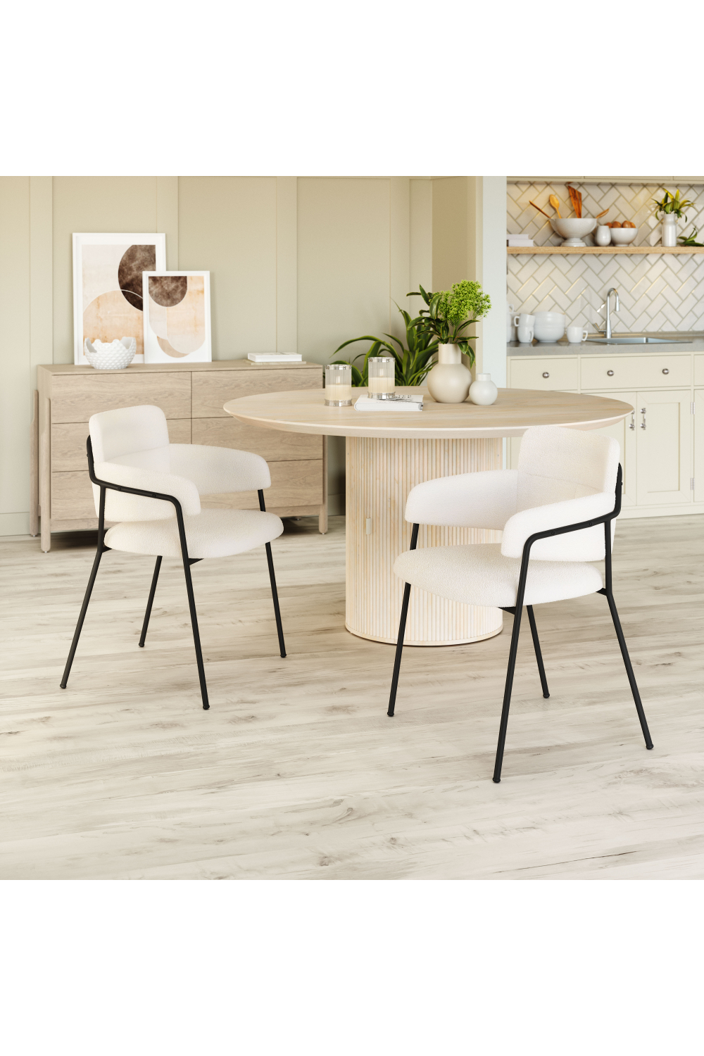   Shearling Style Dining Chairs (2) | Oroa.com