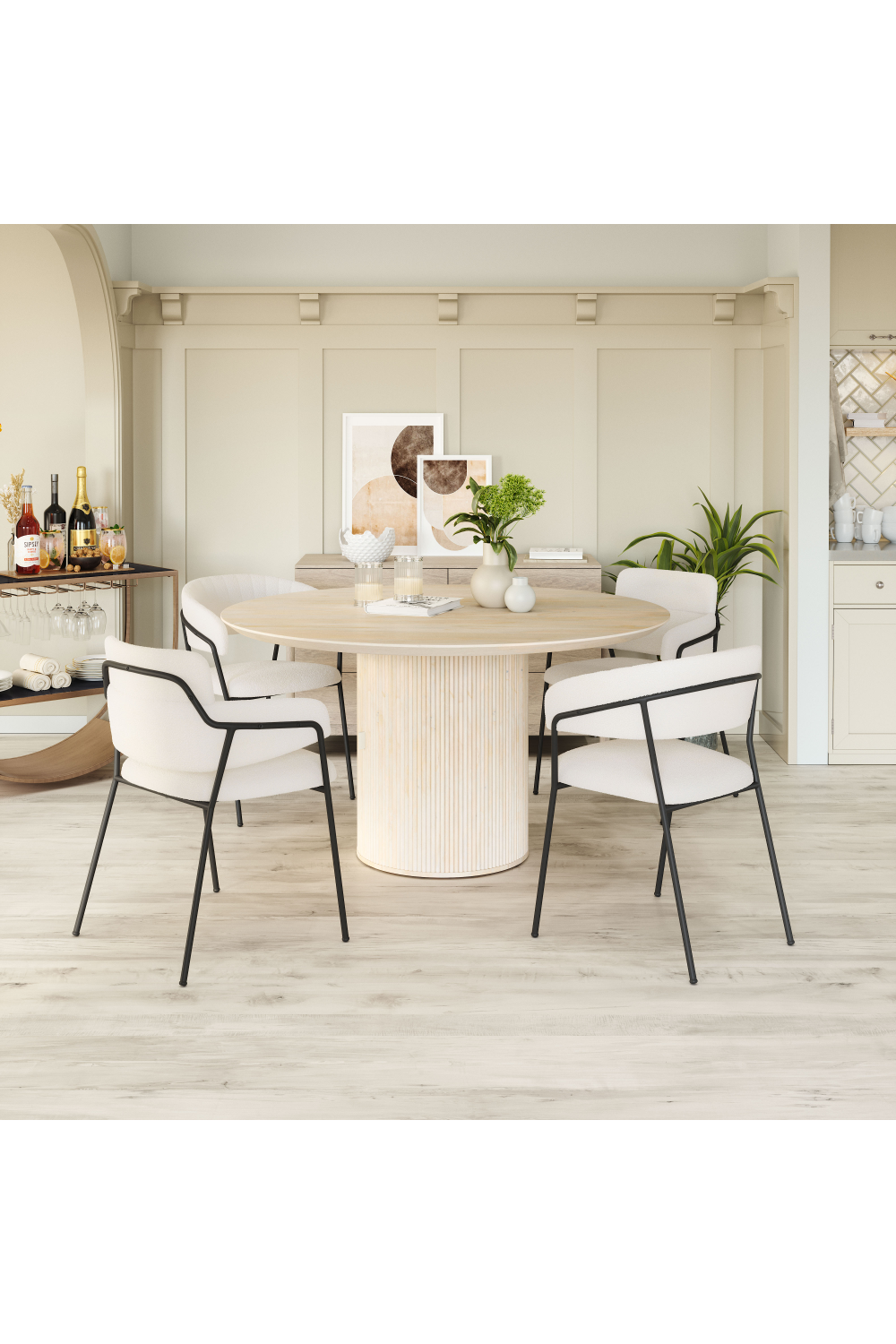   Shearling Style Dining Chairs (2) | Oroa.com