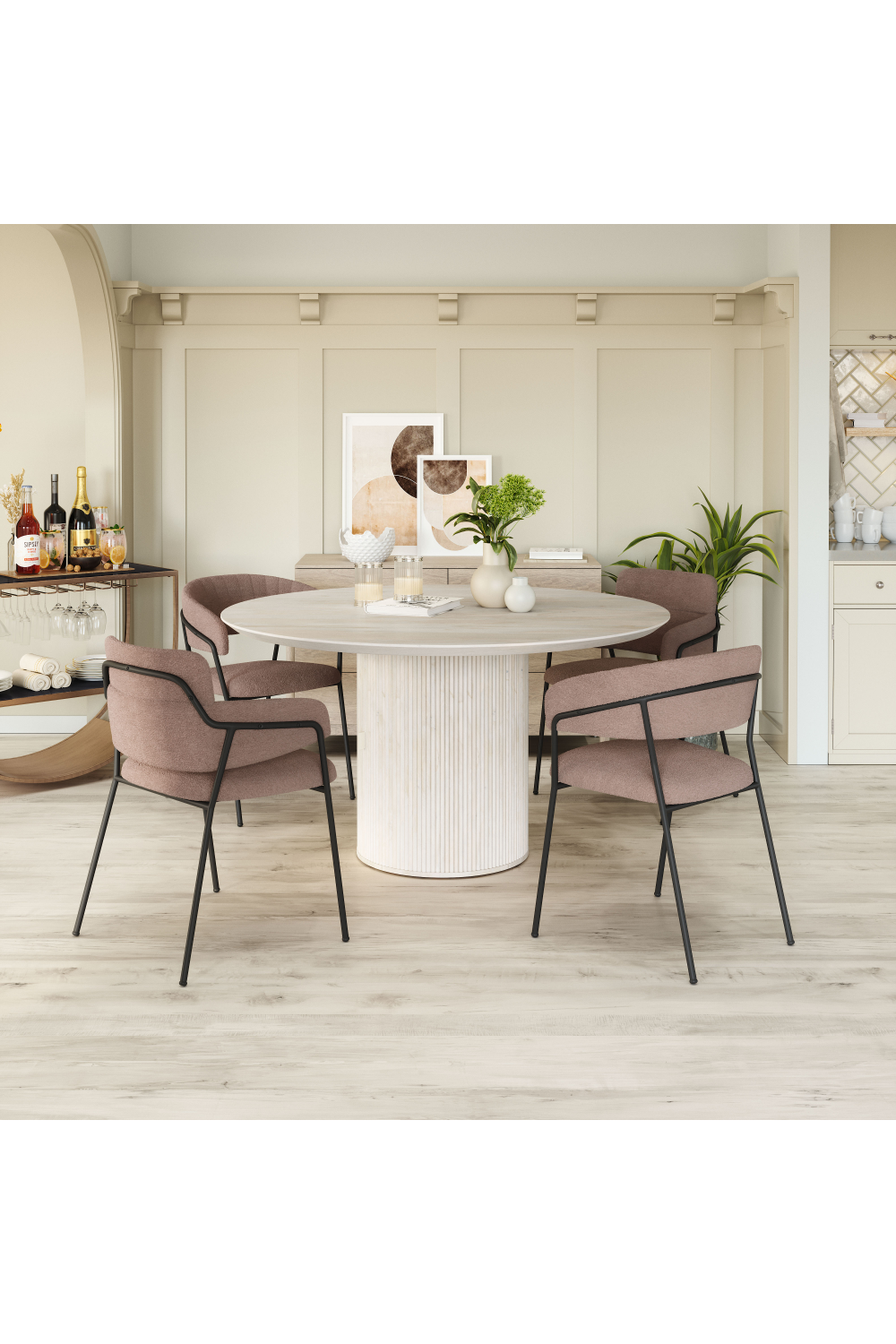   Shearling Style Dining Chairs (2) | Oroa.com