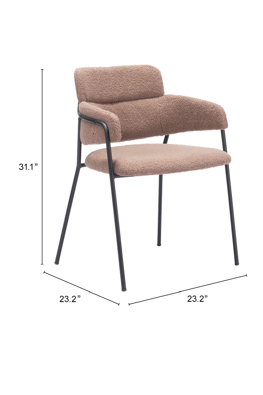  Shearling Style Dining Chairs (2) | Oroa.com