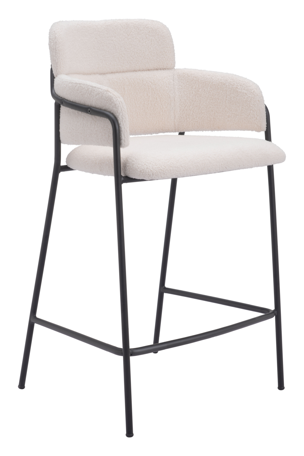   Shearling Style Counter Stools (2) | Oroa.com