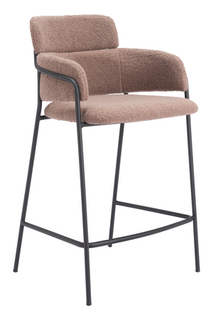   Shearling Style Counter Stools (2) | Oroa.com