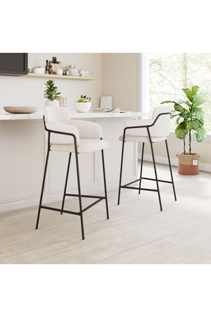   Shearling Style Bar Stools (2) | Oroa.com