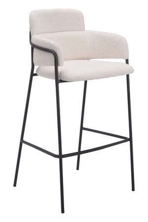   Shearling Style Bar Stools (2) | Oroa.com