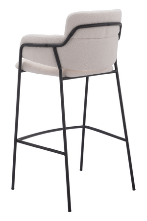   Shearling Style Bar Stools (2) | Oroa.com