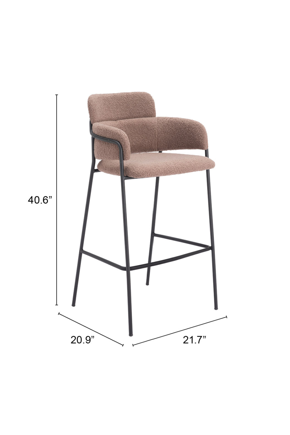   Shearling Style Bar Stools (2) | Oroa.com