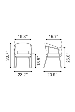   Cream Shearling Dining Chairs (2) | Oroa.com