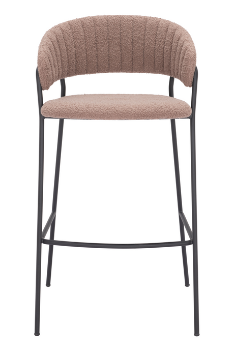   Brown Shearling Bar Stools (2) | Oroa.com