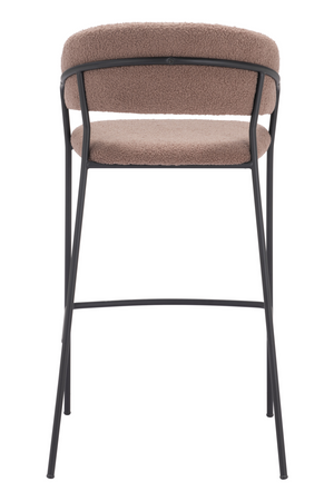   Brown Shearling Bar Stools (2) | Oroa.com