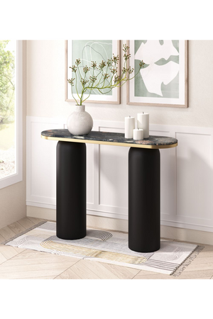   Black Marble Console Table | Oroa.com