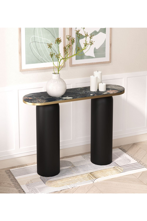   Black Marble Console Table | Oroa.com