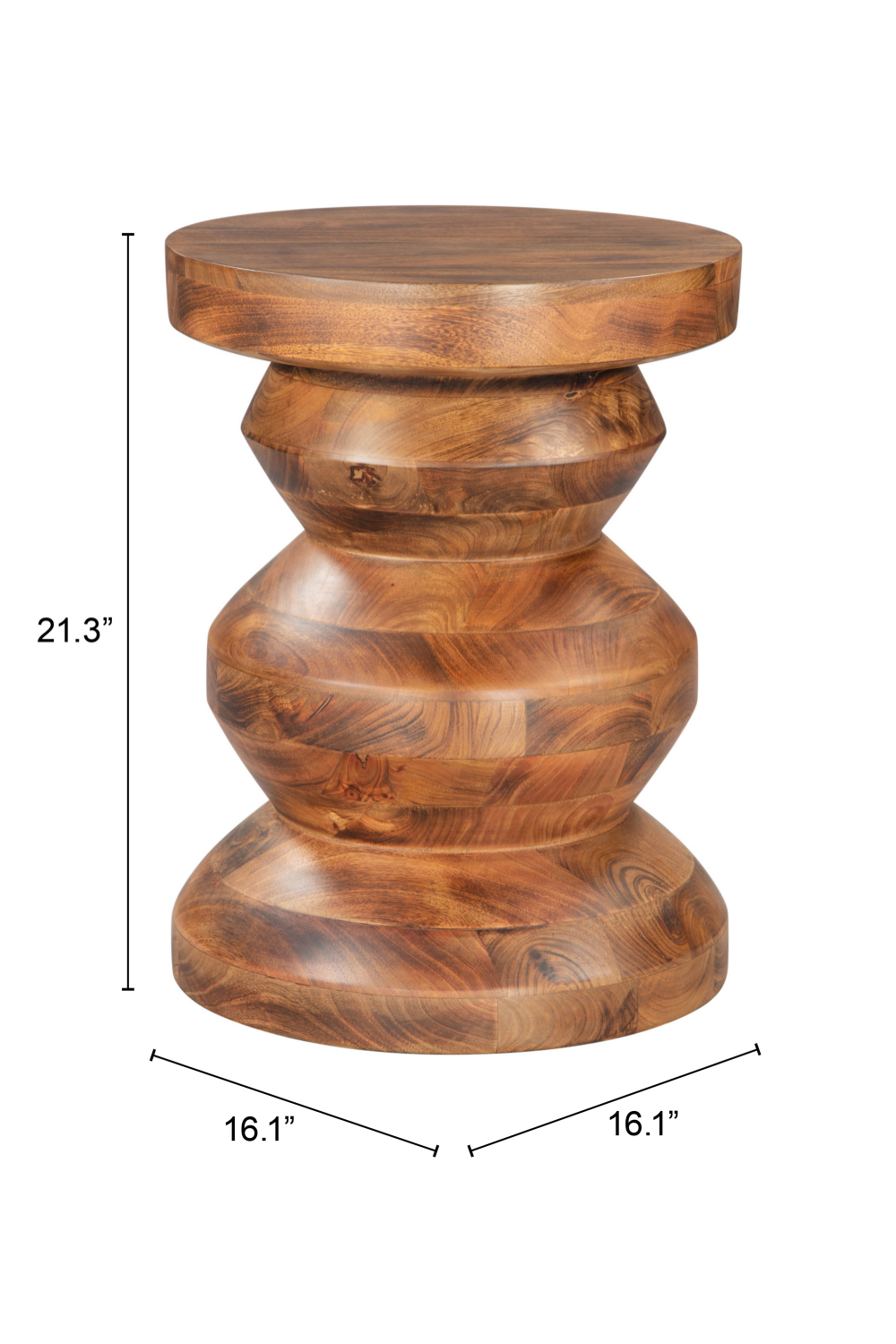   Lacquered Acacia Side Table | Oroa.com