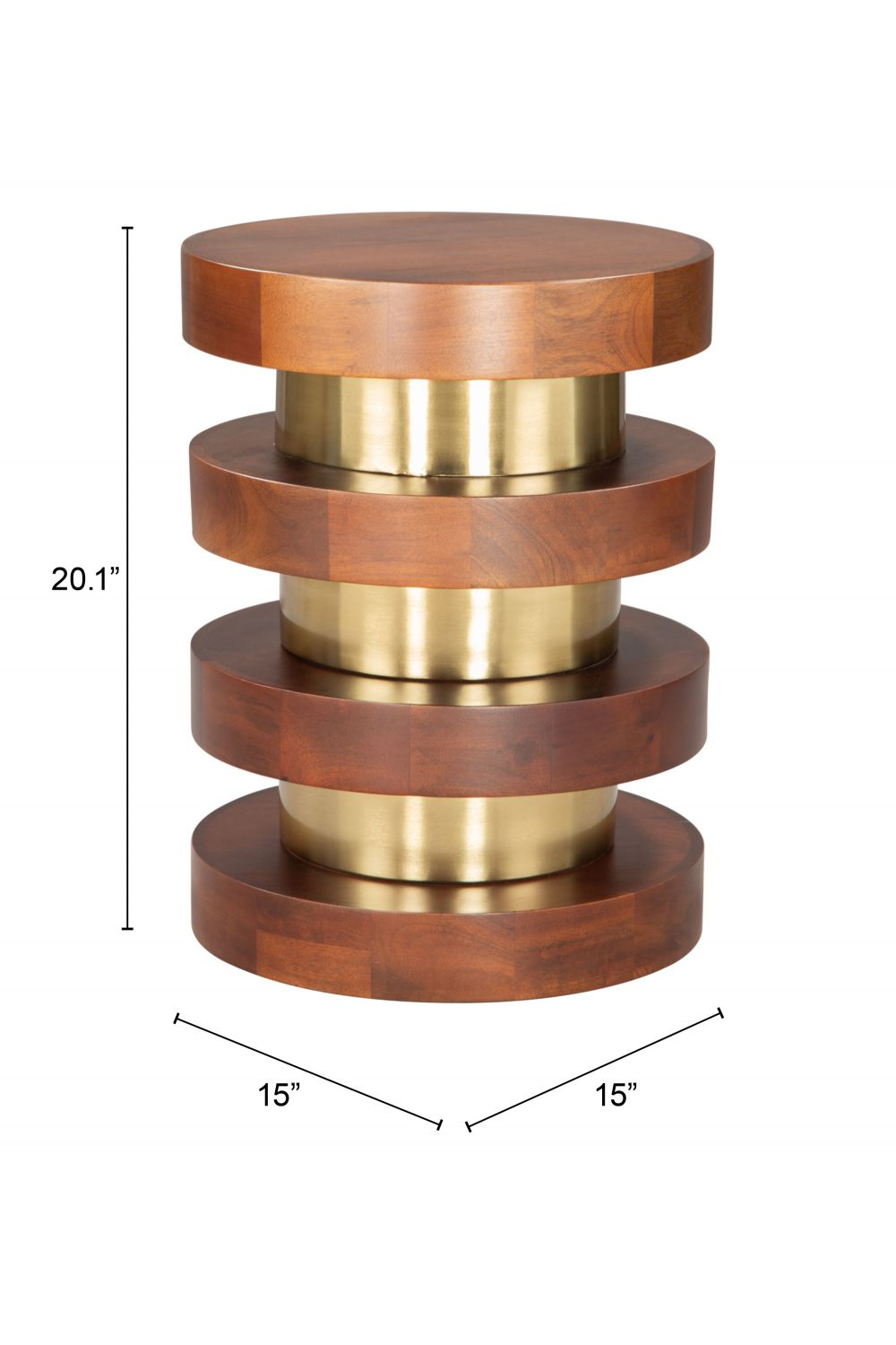   Acacia Wood Walnut Side Table | Oroa.com