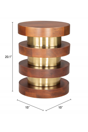   Acacia Wood Walnut Side Table | Oroa.com