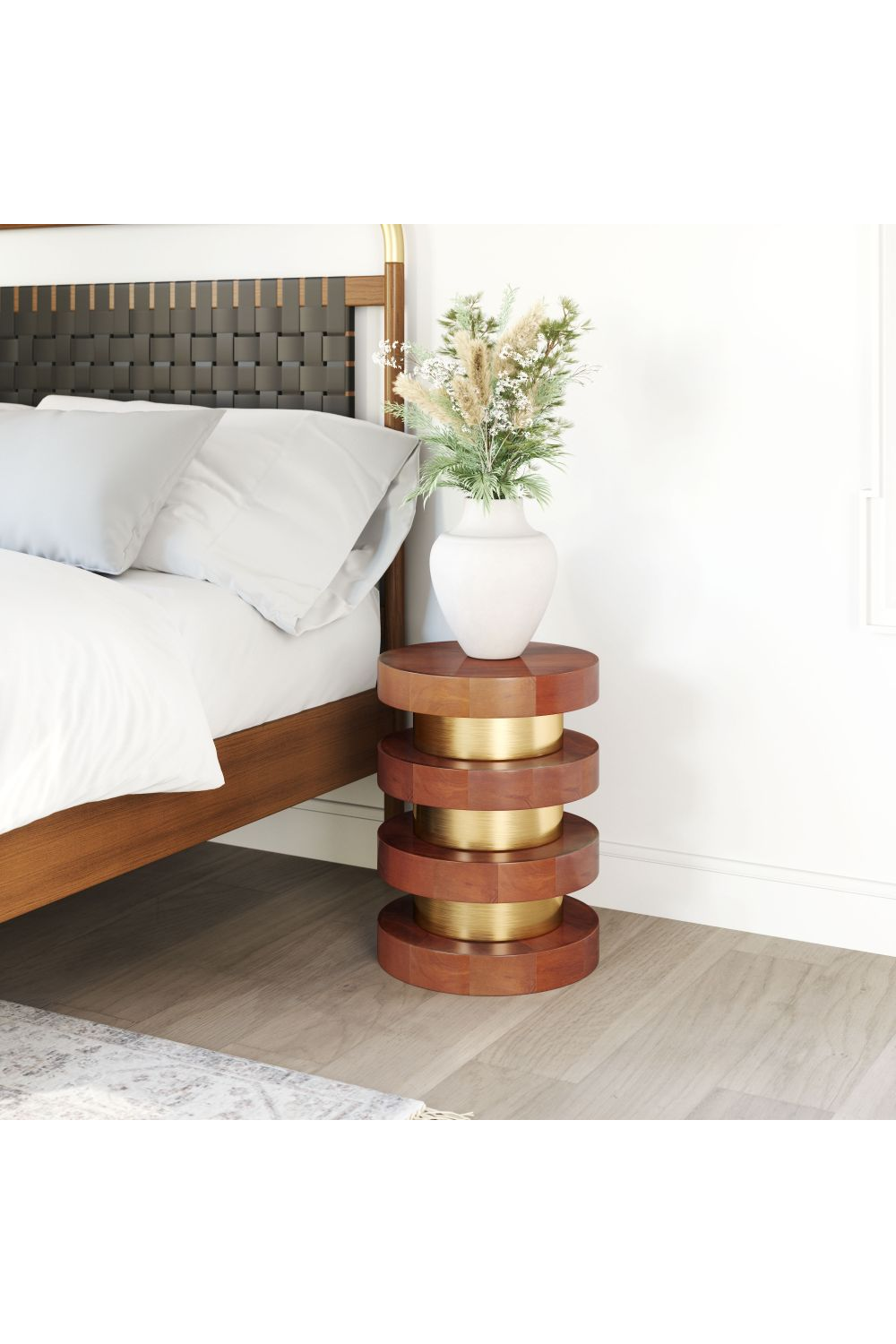   Acacia Wood Walnut Side Table | Oroa.com