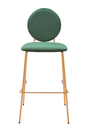   Green Velvet Bar Stools (2) | Oroa.com