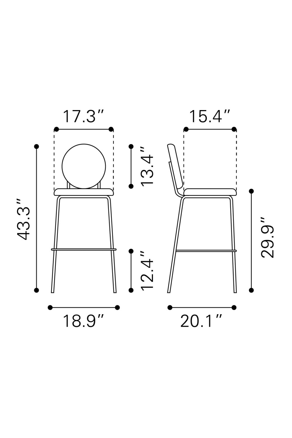   Green Velvet Bar Stools (2) | Oroa.com