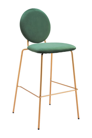   Green Velvet Bar Stools (2) | Oroa.com