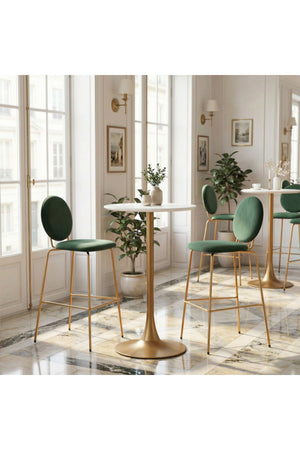   Green Velvet Bar Stools (2) | Oroa.com