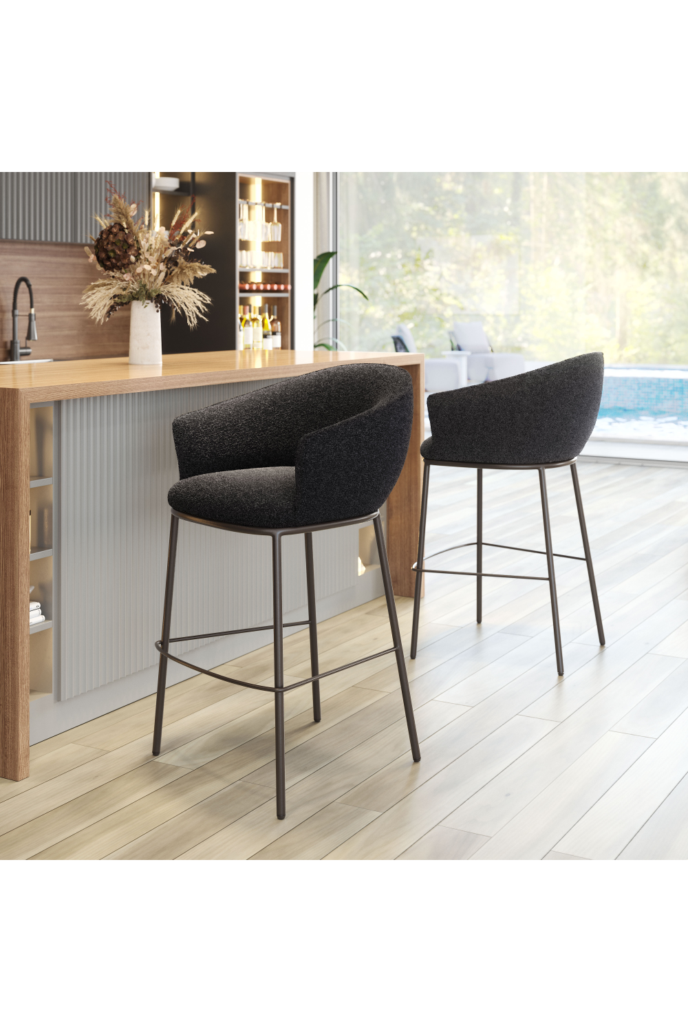   Teddy Fabric Bar Stool | Oroa.com