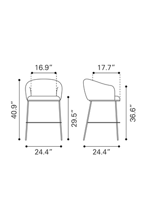   Teddy Fabric Bar Stool | Oroa.com