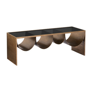   Brass-Framed Glass Coffee Table | Oroa.com
