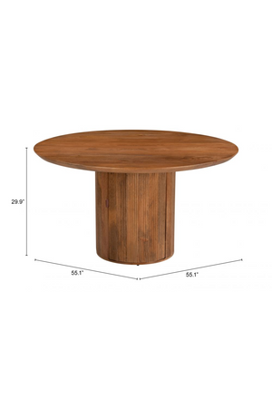   Round Mango Wood Dining Table | Oroa.com