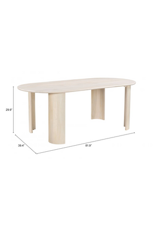   White-washed Acacia Dining Table | Oroa.com