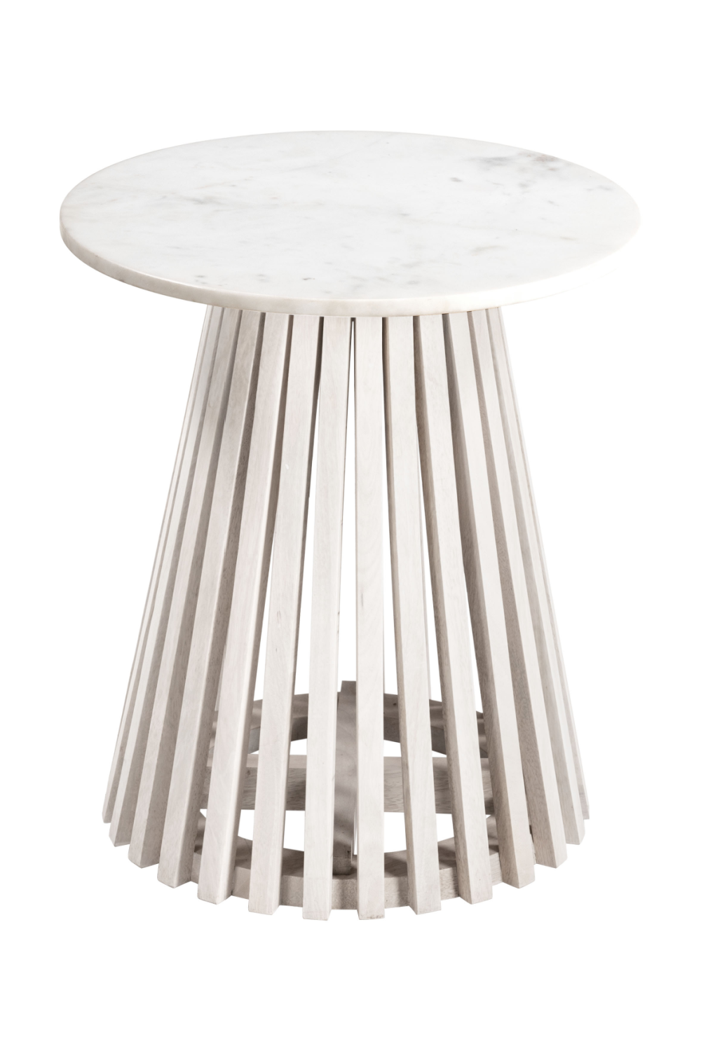   White Marble Round Side Table | Oroa.com