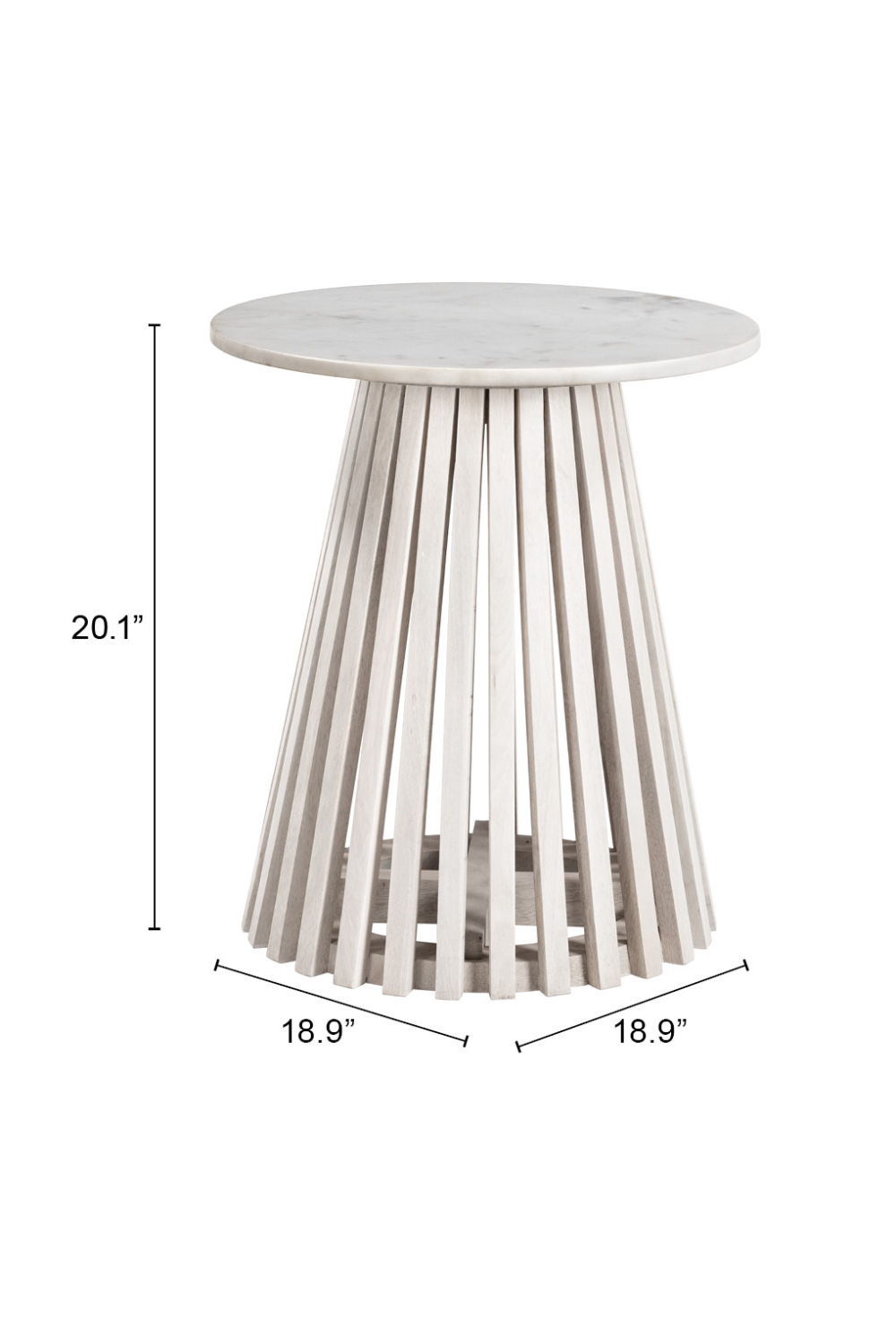   White Marble Round Side Table | Oroa.com