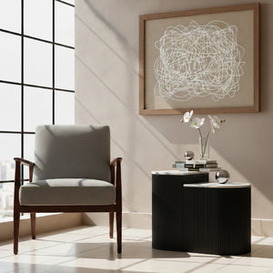   White Marble Side Table Set | Oroa.com